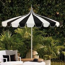 Black And White Outdoor Umbrella With Stand Pacific Pagoda 8 5 Ft 2 Tone Patio Umbrella In 2020 Patio Umbrella Outdoor Umbrella Stand Outdoor Umbrella