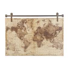 Fr.mapsofworld.com fournit des cartes du monde du contenu de haute qualité et enrichissant en français. Deco Murale Imprime Carte Du Monde Vieilli 121x91 Jackson Maisons Du Monde