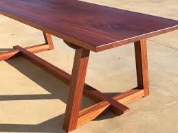 Table A Manger Moderne En Bois De Sapele Acajou Trestle Ferme Table A Manger Moderne Table De Ferme Moderne Table Salle A Manger