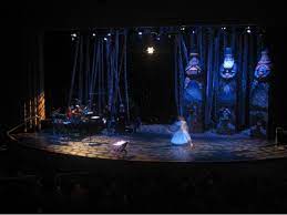 Dim Stage Lighting The Dim Lighting Gives The Scene A Slower More Somber Feel Stage Lighting Theatre Lighting Scenic Design