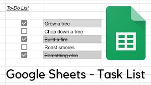 google sheets create an interactive task list