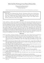 .menjaga keharmonisan hubungan antara manusia dengan sesama manusia, manusia dengan tuhan, dan manusia dengan lingkungan alam, merupakan perwujudan dari. Pdf Media Sosial Dan Perhubungan Sesama Manusia Menurut Islam