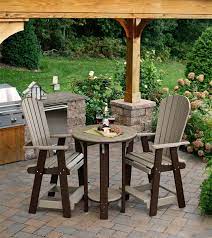 Amish Poly Pub Table Pub Chair Bistro Set Patio Bar Set Outdoor Patio Set Outdoor Patio Bar Sets