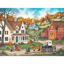 Masterpieces' 18 x 24 memory lane 300pc ez grip puzzles are painted by the talented alan giana. Thanksgiving At Grandma S 300 Large Piece Jigsaw Puzzle Spilsbury