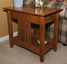 Pair Of Mission End Tables In Walnut Build End Table Plans Woodworking Table Plans Craftsman Style Table