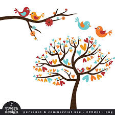 Bird On Tree Branch Png Love Birds In Autumn Colors Family Tree Art Tree Art Custom Nursery Art