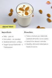 Almond Milkshake Badam Milk Recipe Tastedrecipes Recipe Badam Milk Recipe Protein Shake Recipes Recipes
