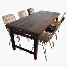 Crafted from reclaimed wood, this table from our bartol collection has angled legs, a stretcher bar and a rustic finish with a. Industrial Reclaimed Wood Farm Dining Tables Pub Restaurant Home Uk