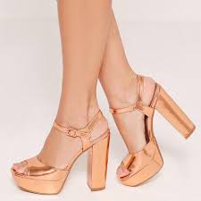 Free shipping on women's platform sandals at nordstrom.com. Missguided Rose Gold Retro Platform Heels Rose Gold Shoes Heels Prom Heels