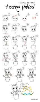 Grab a marker and paper and follow along to learn how to draw your own baby groot!email a photo of your art: Baby Groot Cartoon Drawing Shefalitayal