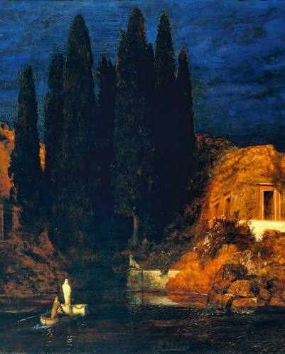 Arnold Böcklin ( 1827 - 1901): Island of the Dead, 1880, Oil on wood panel,  73.7 x 121.9 cm, Metropolitan Museum of Art, New York . . 'The Island of  the Dead'