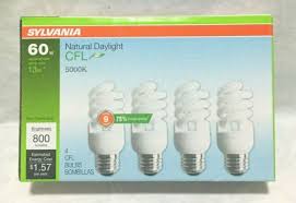 Sylvania Cfl Natural Daylight Bulbs 60 W 4 Pack For Sale Online Ebay