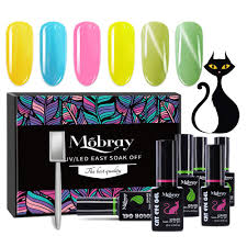 This checkered nail design for summer. Mobray Uv Gel Nail Polish Set Summer Color Soak Off Gel Polish Nail Art Accessories 6 Tiny Bottles With 2 Cat Eye 12ml Pure Color Uv Led Nail Light Lamp Kit 3 Buy