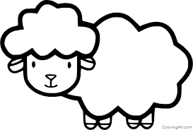 This drawing was made at internet users' disposal on 07 february 2106. Easy Cartoon Lamb Coloring Page Coloringall