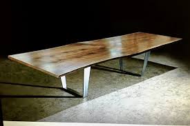 Steampunk apothecary chest coffee table made from pallet wood and recycled copper. Custom Metal Table Bases Creative Metal Design