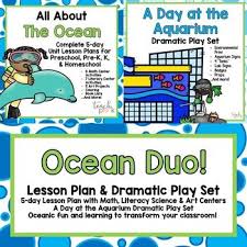 All About The Ocean 5 Day Lesson Plan Aquarium Dramatic Play Bundle Preschool Lesson Plans Early Childhood Education Activities Dramatic Play