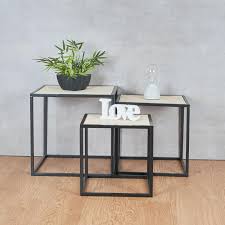 Xxl luxus esstisch tisch barock rokoko holztisch massiv holz klassische tische. 3er Set Beistelltisch Metall Schwarz Holz Cube Quadratisch Couchtisch Deko Tisch Kaufen Bei Living By Design