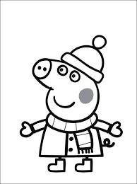 George In Inverno Pagine Da Colorare Di Natale Peppa Pig Pagine Da Colorare Disney