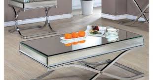 Furniture Of America Sarita Mirror Top 2 Piece Coffee Table Set Coffee Table Mirrored Coffee Tables Furniture Of America