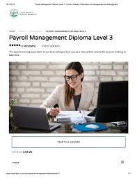 Payroll Management Diploma Level 3 Libm London Institute Best Online Courses Management
