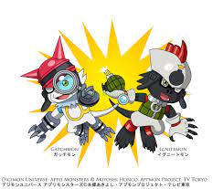 KoreeluStromboli on X: An illustration of Gatchmon from Digimon Universe:  Appli Monsters, with Ignitemon (Appmon). Ignitemon (Appmon) was designed by  me. #Appmon #Gatchmon #Ignitemon #Digimon t.coHHPzu38BCM  X