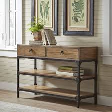 Birch Lane Console Table Birch Lane Tanner Console Table Rustic Console Tables Industrial Console Tables Narrow Console Table