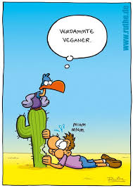 Geier Veganer Vegetarier Kaktus Essen Fleisch Verdammte Ernahrung Wuste Sand Gemuse Wurst Humor Deutsch Ruthe Cartoon Witze
