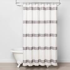 Buy curved shower curtain rods and get the best deals at the lowest prices on ebay! Textured Dobby Stripe Shower Curtain Gray Hearth Hand With Magnolia Target