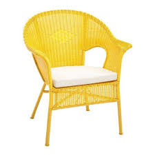 Hand Weaving Outdoor Wicker Is Actually A More Time Consuming Process Than Weaving Regular Wicker But For A Cla Yellow Chair Furniture High Back Accent Chairs