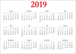 2019 Calendar Printable Yearly Calendar Template Printable Calendar Design Calendar Template