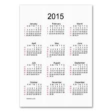 52 Week Calendar 2015 Business Cards Printing Business Cards Mini Calendars Weekly Calendar