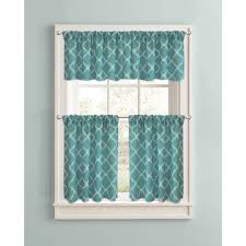 teal blue kitchen curtains green