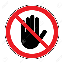 Das schild erscheint in der hand deiner figur. Stoppschild Kein Einlass Schwarze Hand Zeichen Auf Weissem Hintergrund Red Stop Symbol In Einem Durchgestrichenen Kreis Handzeichen Fur Den Verbotenen Aktivitaten Vektor Illustration Konnen Sie Farbe Und Grosse Andern Lizenzfrei Nutzbare
