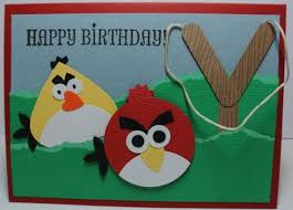 Happy Birthday Angry Bird Handmade Card By Beingacreativemom 2 75 Cards Handmade Stamped Cards Kids Cards