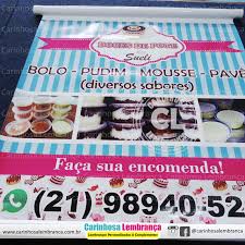 Carinhosa Lembrança - Lembranças Personalizadas e Complementos: Banner 0,50  x 0,50 - Doces de Pote