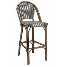 Marina Wicker And Bamboo Look Outdoor Bar Stool Outdoor Bar Stools Bar Stools Bar Stool Chairs