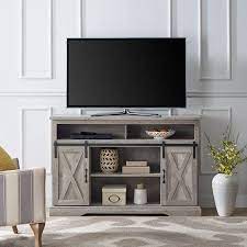 It's made from solid walnut wood with a warm finish, and features a. 14 Farmhouse Tv Stand Ideas Farmhouse Tv Stand Tv Stand Barn Door Tv Stand