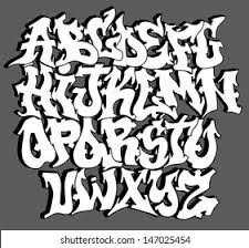 Graffiti abjad a sampai z untuk pemula. Graffiti Font Alphabet Letters Hip Hop Stock Vector Royalty Free 147025454