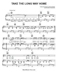 Take The Long Way Home Sheet Music Supertramp Sheet Music Long Way Home Free Sheet Music