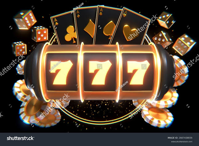 Casino Roulette Slots 777 Gold Black Stock Illustration 2667438835 |  Shutterstock