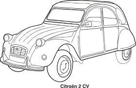 Free Printable Coloring Page Super Cars Citroen 2cv Cars Coloring Pages