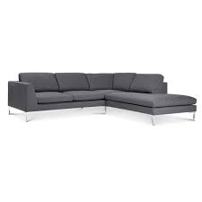 Ecksofa 2er Polyester Mit Recamiere Metallfusse Grau Newton Cedros Dunkelgrau Metall Massiv 15663001 0 Sofa Stoff Sofa Design Recamiere