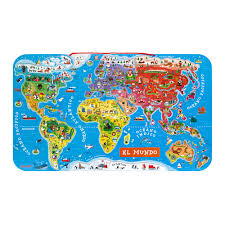 You are listening for something that puzzles you or seems different from what you are used to. Magnetic World Map Puzzle Spanish Version 92 Pieces Wood