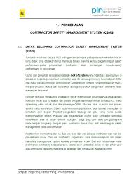 Jadi, secara sederhana csms adalah suatu sistem manajemen k3 yang meliputi berbagai elemen dokumen sebagai tanggung jawab rekanan terhadap pekerjaannya. Hand Out Csms Finish