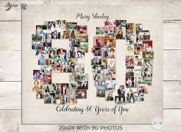 80th Birthday Gift 80th Wedding Anniversary Gift 80th Birthday Decoration Anniversary Gift For Wife 80th Gift For Women Photo Collage 80th Birthday Decorations 80th Birthday Gifts Anniversary Gifts