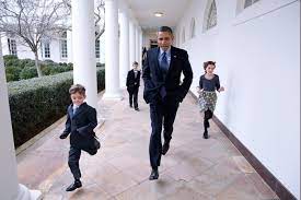 About the white house the white house is where the president and first family of the. President Barack Obama Runs Along The Colonnade Of The White House With Deputy National Security Advisor Denis Mcdonough S Children The White House