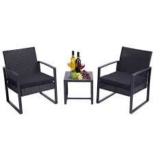 Just add on some cushions, and you're all good to go. 3 Piece Wicker Patio Set Segmart Outdoor Patio Furniture Set With Table Outdoor Bistro Set With Cushions Outside Furniture Small Patio Furniture For Balcony Porch Lawn Garden Poolside H841 Walmart Com Walmart Com