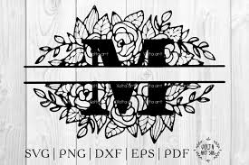 Download Floral Letter M Svg Flower Letter M Split Monogram Letter 1285600 Illustrations Design Bundles