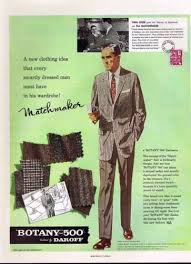 Advertising 1957 Botany 500 Suit Men S Clothing Ebay Mens Fashion Suits Mad Men Fashion Vintage Mens Fashion