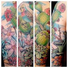 Desert Sleeve Tattoos Sleeve Tattoos Cactus Sleeve Desert Flowers